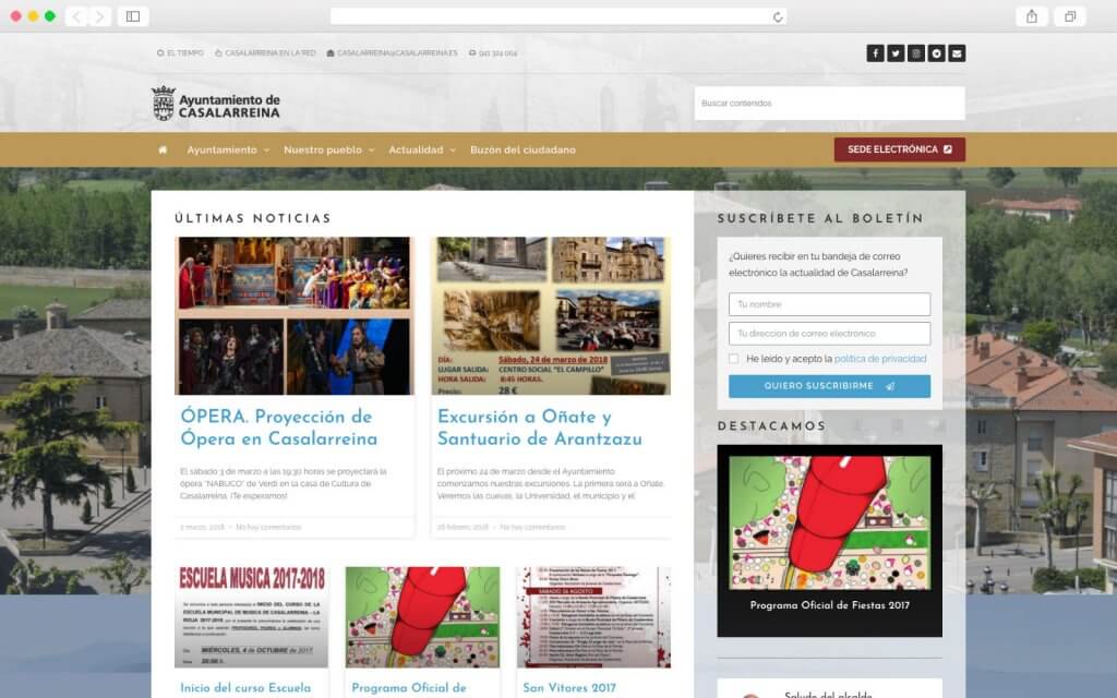 Sitio Web del Ayuntamiento de Casalarreina